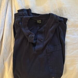 Dark Blue, Flison, Long Sleeve T-Shirt: Medium